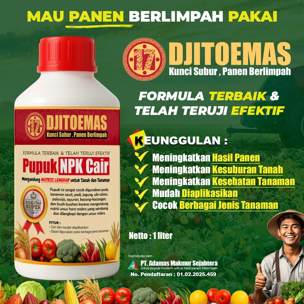 Pupuk NPK Cair Djitoemas 11-11-11 (1 liter)